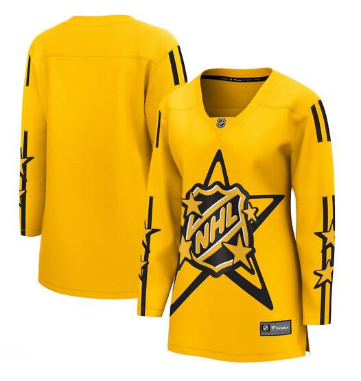Women's All-Star Game 2024 Yellow adidas x drew house Breakaway Stitched Hockey Jersey